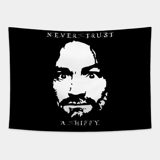 never trust a hippy visual art Tapestry by DOGGIES ART VISUAL