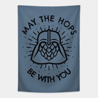 May The Hops Be With You (black outline) Tapestry