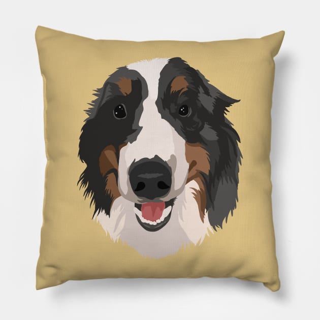 cute dog face 2 Pillow by Dilectum