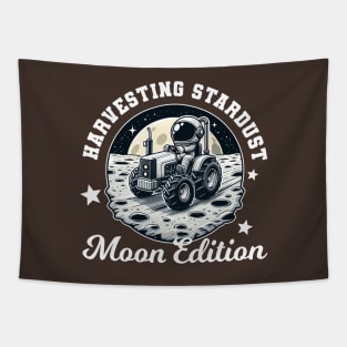 Harvesting Stardust - Funny Astronaut Traktor Tapestry