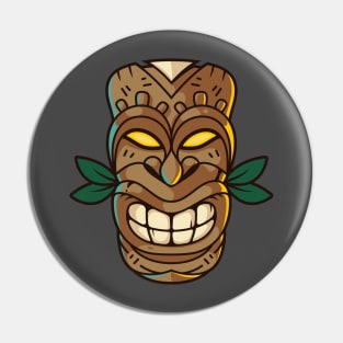 Funny Tribal Tiki Head Pin