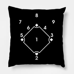 Baseball Scorecard Field Player Position Scorekeeper Game Scoring Fan Pillow