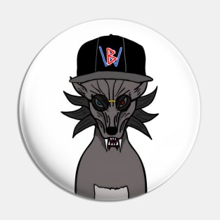 BussyWolves Vool Gray Wolf Pin