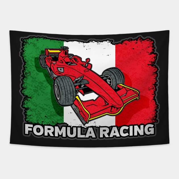 Formula Racing Car Italian Tapestry by RadStar