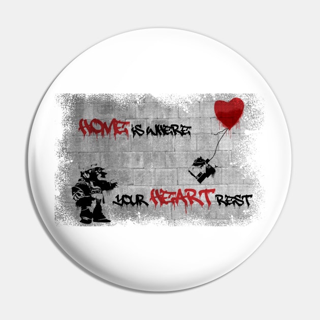 UP BANKSY WALL Pin by SIMPLICITEE