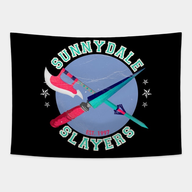 Sunnydale Slayers Varsity style logo ver. 2 Tapestry by Afire