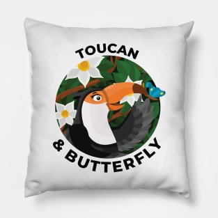 Toucan & Butterly Pillow