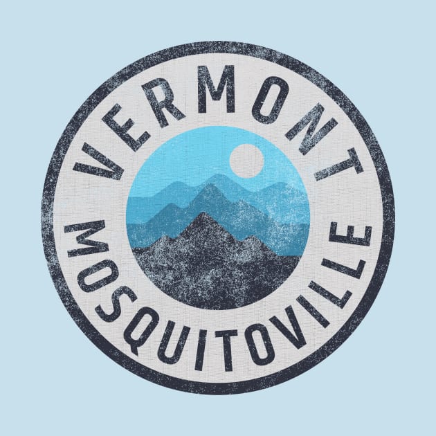 Mosquitoville, VT - Mtns (Distressed) by Where?!? Apparel