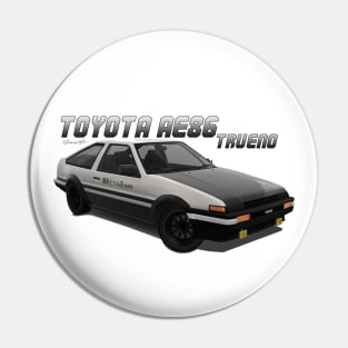 Toyota AE86 Sprinter Trueno White Carbon Pin