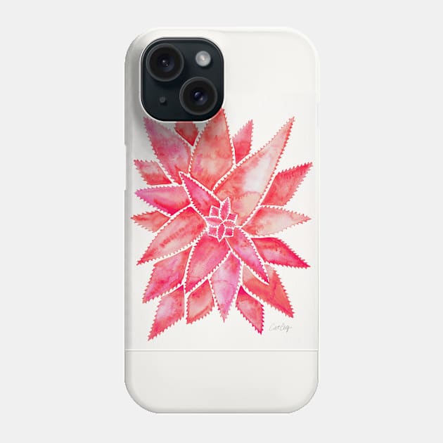 Pink Aloe Vera Phone Case by CatCoq