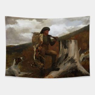 A Huntsman and Dogs by Winslow Homer Tapestry