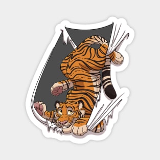 Mischievous Tiger Magnet