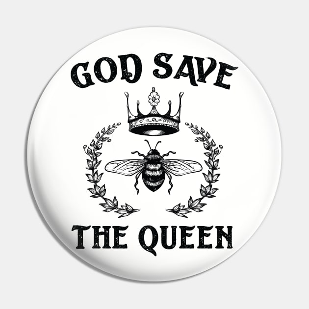 God Save The Queen Bee Pin by Eugenex