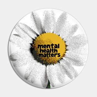 Abstract Mental health matters daisy flower Pin