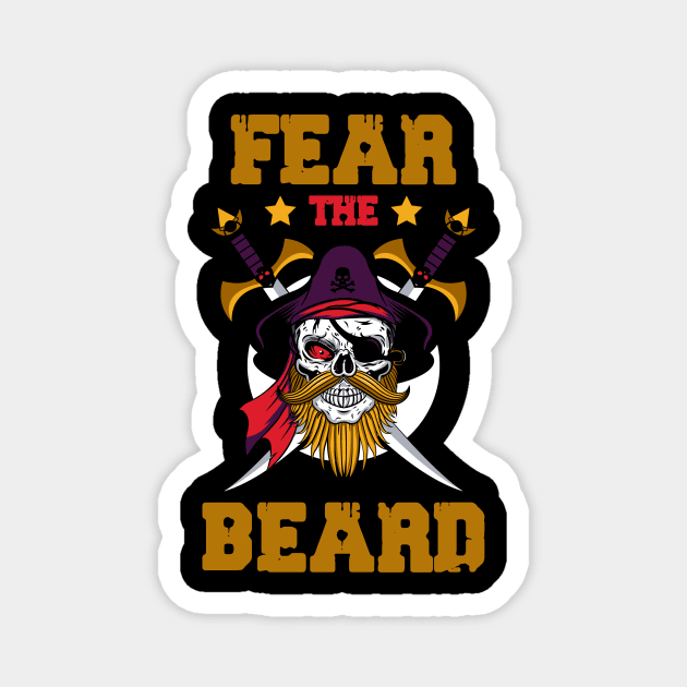 fear the beard Magnet by RedLineStore