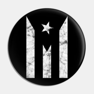 Puerto Rico Black Flag Pin