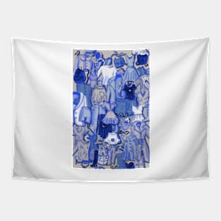 BLUE CLOTHES Tapestry