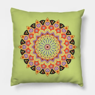 Vibrant Mandala Pillow