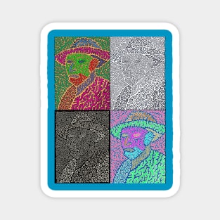 Van Gogh Portrait - Pop Art Style Montage Magnet