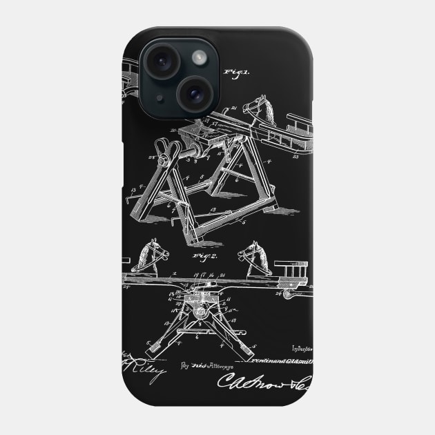 Seesaw Vintage Patent Hand Drawing Phone Case by TheYoungDesigns