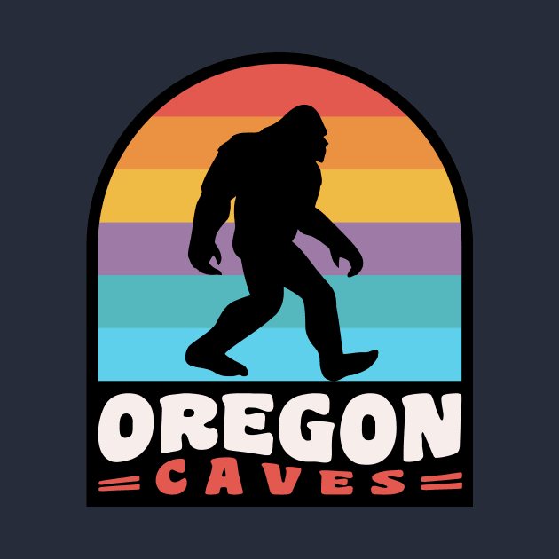 Oregon Caves National Monument Bigfoot Sasquatch Retro by PodDesignShop