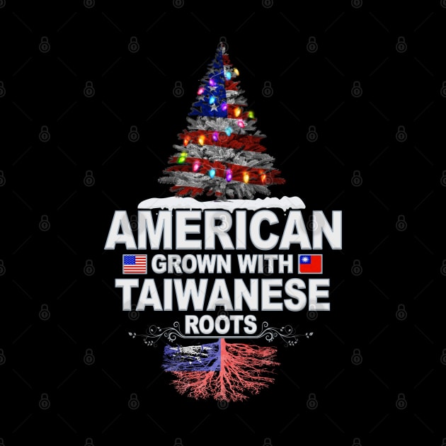 Christmas Tree  American Grown With Taiwanese Roots - Gift for Taiwanese From Taiwan by Country Flags