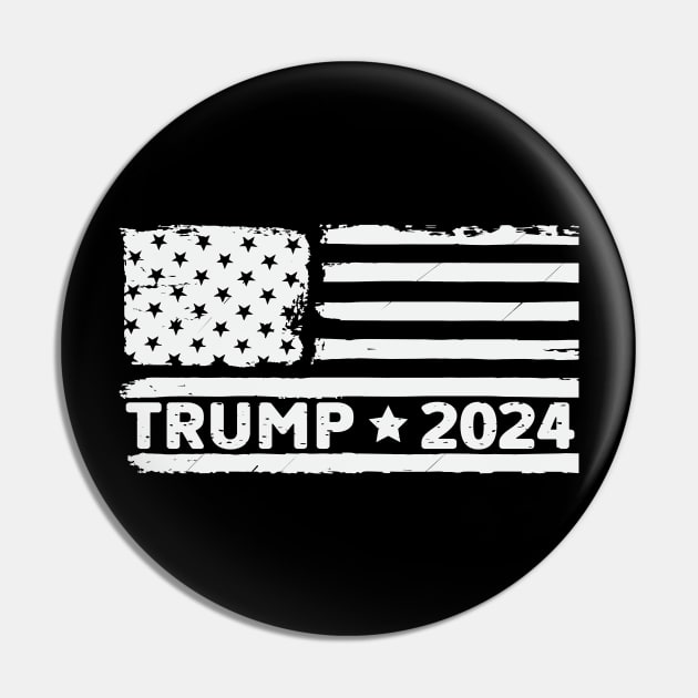 Trump 2024 American Flag Pin by Dylante