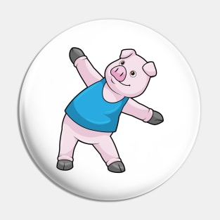 Pig at Yoga Stretching Pin