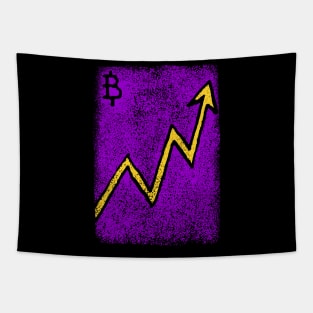 Bitcoin Graph - Vintage Style Tapestry