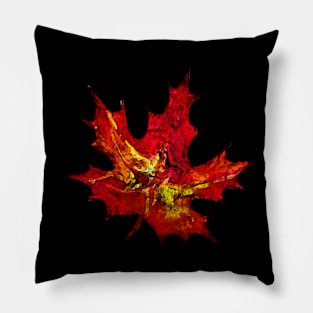 Abstract Maple Leaf Pillow