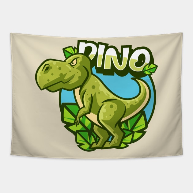 Cute Dino Tapestry by Harrisaputra