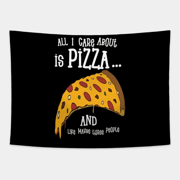 Funny Pizza Lovers Design Tapestry by Turnersartandcrafts