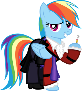 Rainbow Dash as the 3rd Doctor Magnet