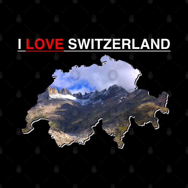 I Love Switzerland Rhone Glacier Mountains by PathblazerStudios