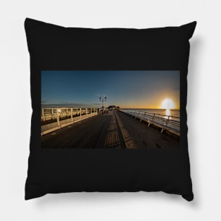 Fisheye view captured on Cromer pier at sunrise Pillow