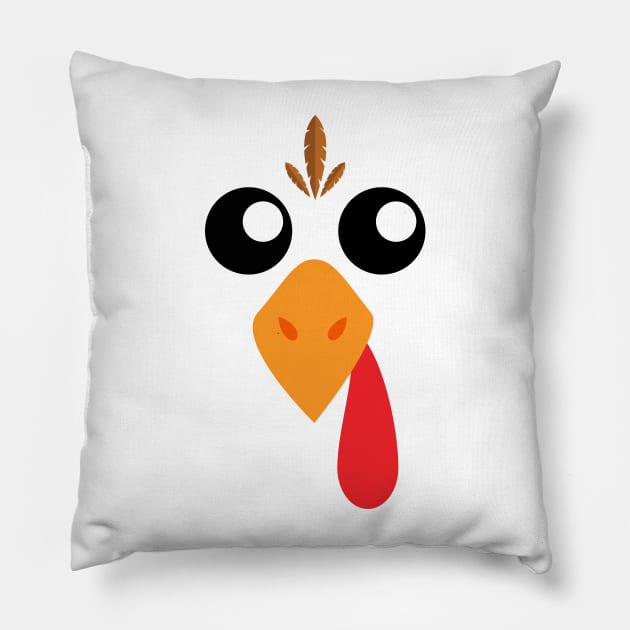 Turkey Face thanksgiving family matching awesome celebrate Pillow by greatnessprint