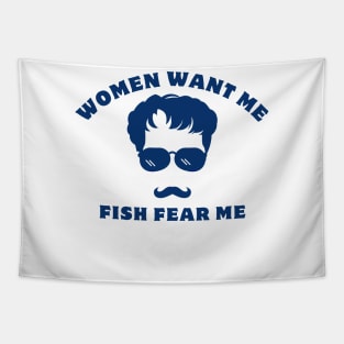 women want me fish fear me Tapestry