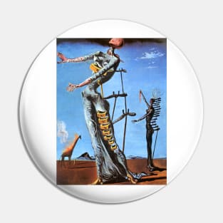 Salvador Dali The Burning Giraffe Art Print Surrealism Graphic Poster Surreal Style Pin