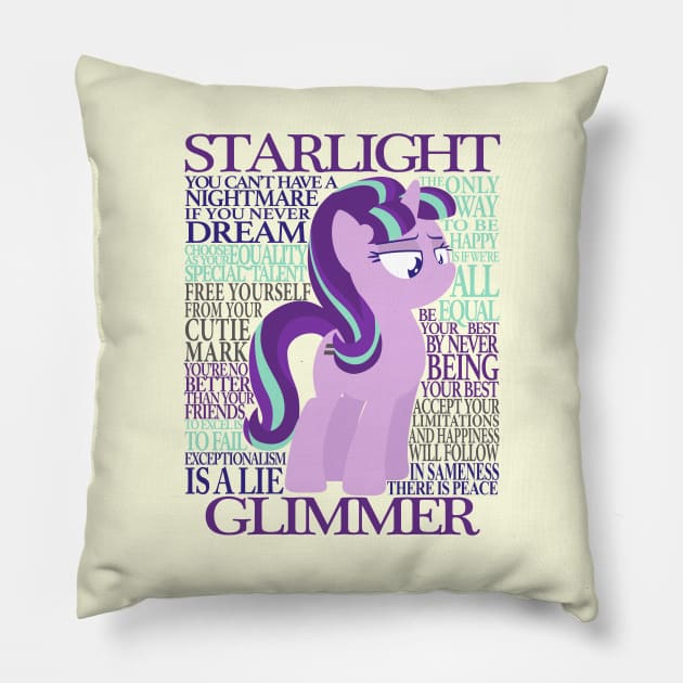 The Many Words of Starlight Glimmer Pillow by ColeDonnerstag