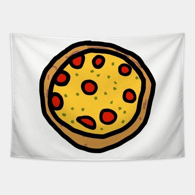 Food for Pizza Pi Day Tapestry by ellenhenryart