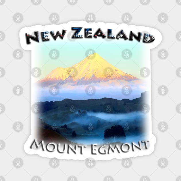 New Zealand - North Island, Mount Egmont Magnet by TouristMerch