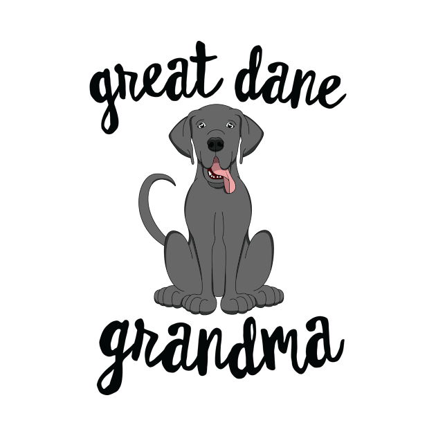 Blue Great Dane Grandma Pawma Dog Grandparents Grand Maw by 14thFloorApparel