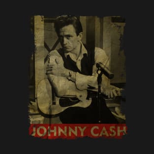 TEXTURE ART-Johnny Cash - RETRO STYLE T-Shirt