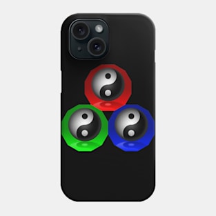 Yin Yang Triangle - Red, Blue and Green Phone Case