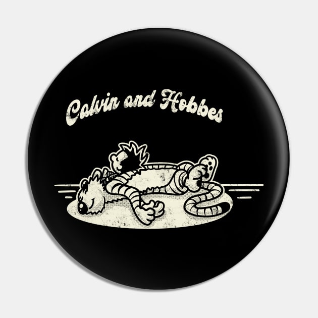 Drawing retro Vintage 80s and 90s moment Calvin and Hobbes Fast Asleep Pin by aiWallpaperCollection