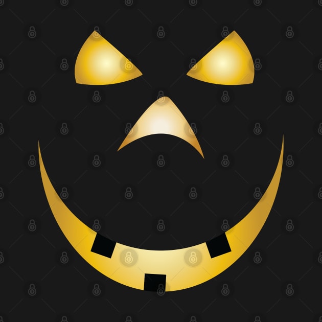 Scary Halloween Pumpkin Face by ArticArtac