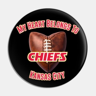 My Heart Belongs to the Kansas City Chiefs Pin