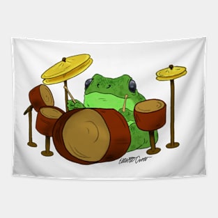 Remy the Drum Playing Frog Tapestry