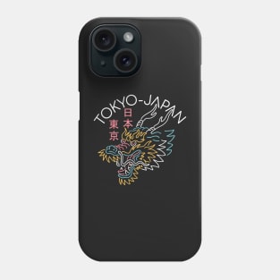 Neon Oriental Dragon Phone Case