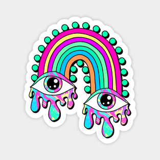 Rainbow With Eyes Magnet